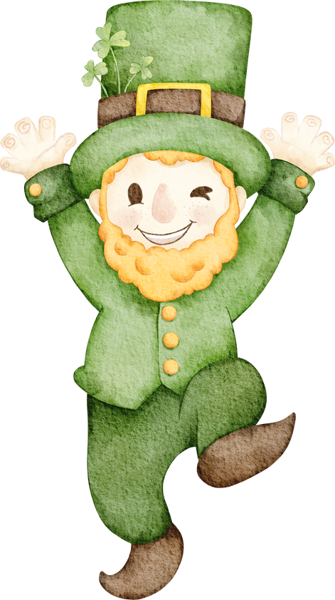 Happy St.Patrick's Day watercolor element